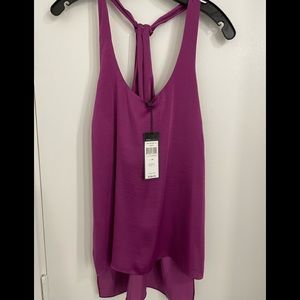 NWT BCBG Edita Silk Twist Back Tank
MSRP $148